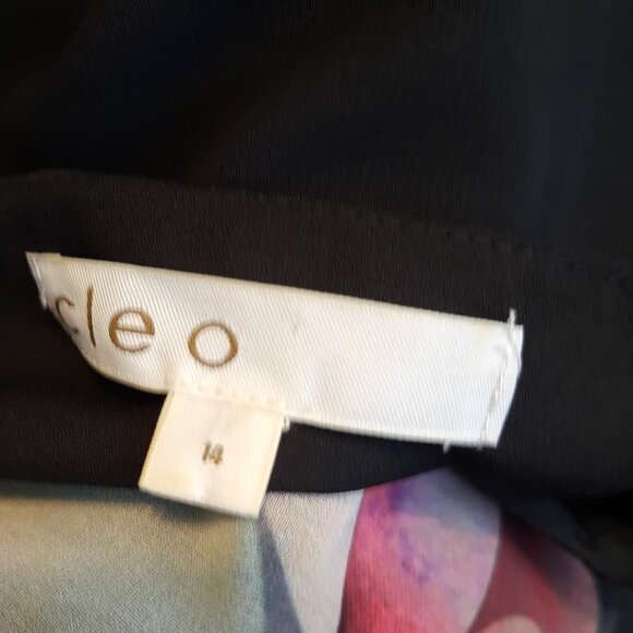 Plus Size 14 Elegant Sheer Floral  Party Tunic Midi Sheer  Dress (PP 21” ) - Picture 6 of 10